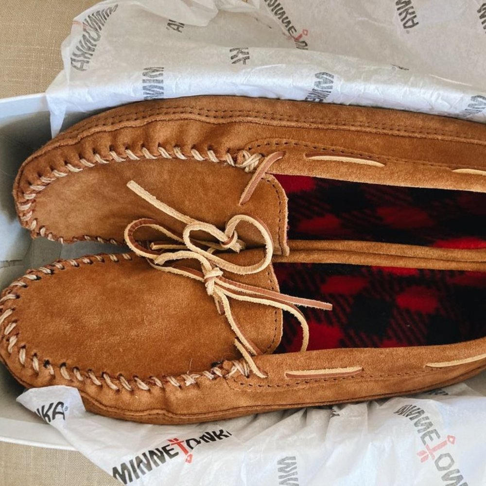 Double Bottom Fleece Brown Men's Minnetonka's